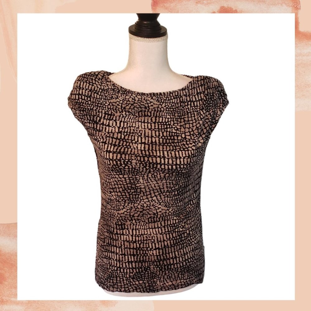 Anne Klein Crocodile Print Top